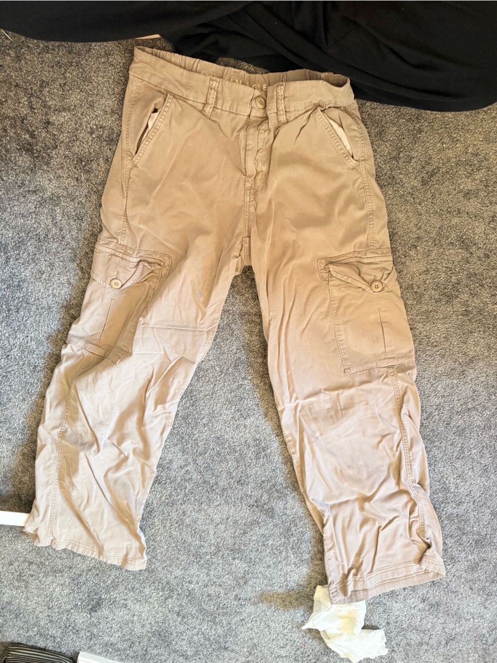 Women's Beige Cargo Pants - Casual Utility Style